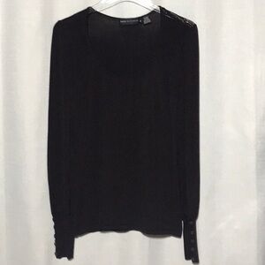Dana Buchman Charcoal Knit Top